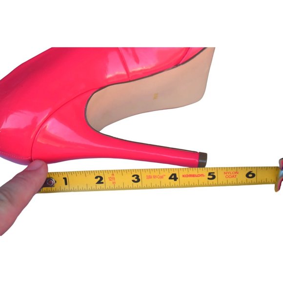 *SOLD Women's Vintage G by Guess Pink Patent Leather Platform Pump 5in Heel 8M - Picture 10 of 11